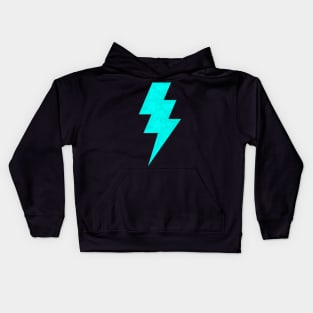 Lightning Bolt Teal Kids Hoodie